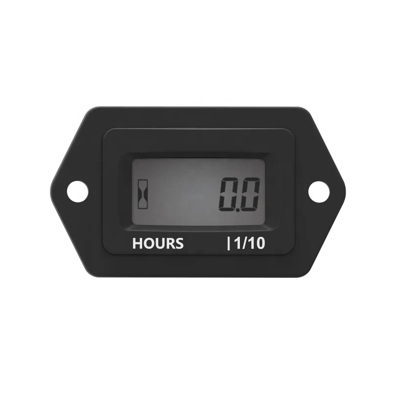 Bracket Mounted Digital Programmable hour meter for AC/DC powered Generator Compressor Floor Sweeper