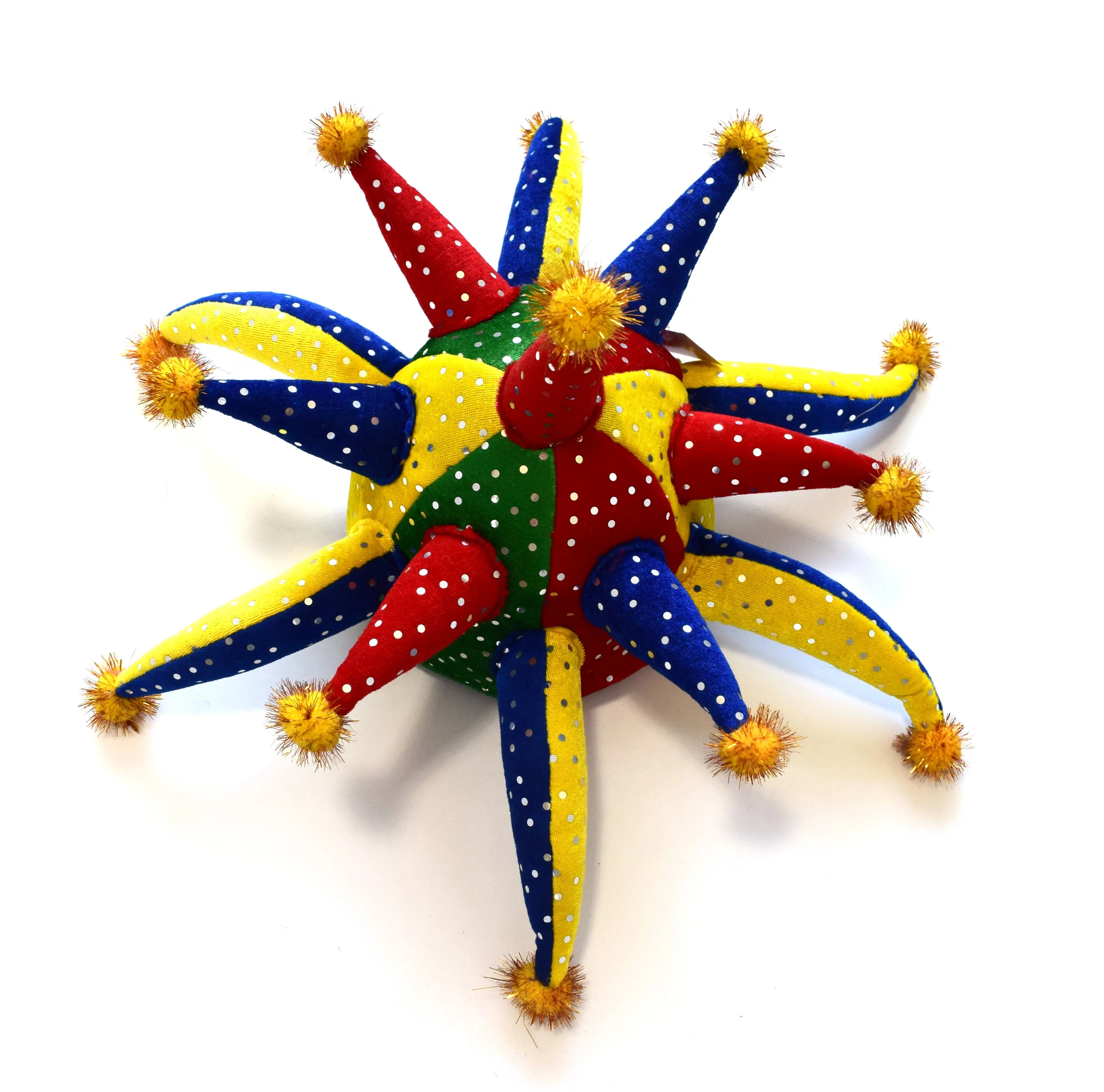 Colorful Jester Horned Funny 13 Point Carnaval Adult Costume Party Hat