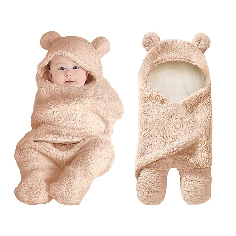 Latest hot selling plush microfiber cartoon customized baby swaddle blanket