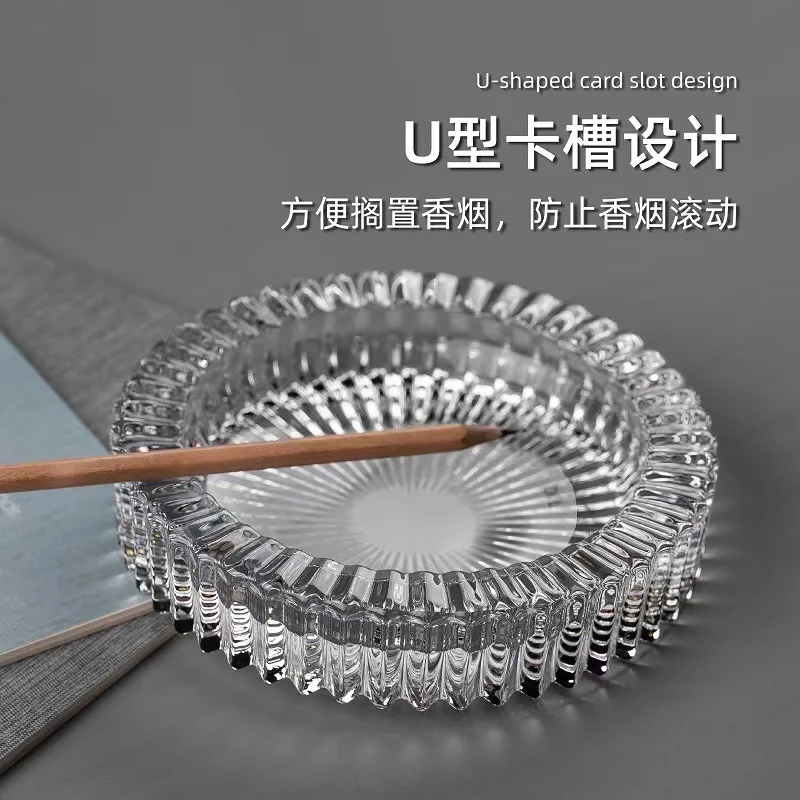 Fancy Personalized Custom Printed Logo New Style Glass Ashtray