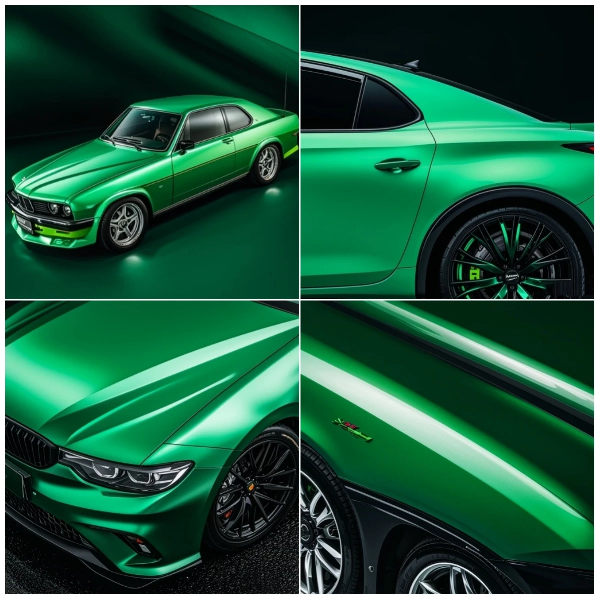 Car Protective Body Film Change Car Color Gloss Metallic Green Grey Adhesive Car Body Wrap PVC Vinyl Film