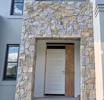 Natural Stone Yellow Quartzite Free Form Exterior Decoration Stone Veneer Stack Wall Cladding Stone