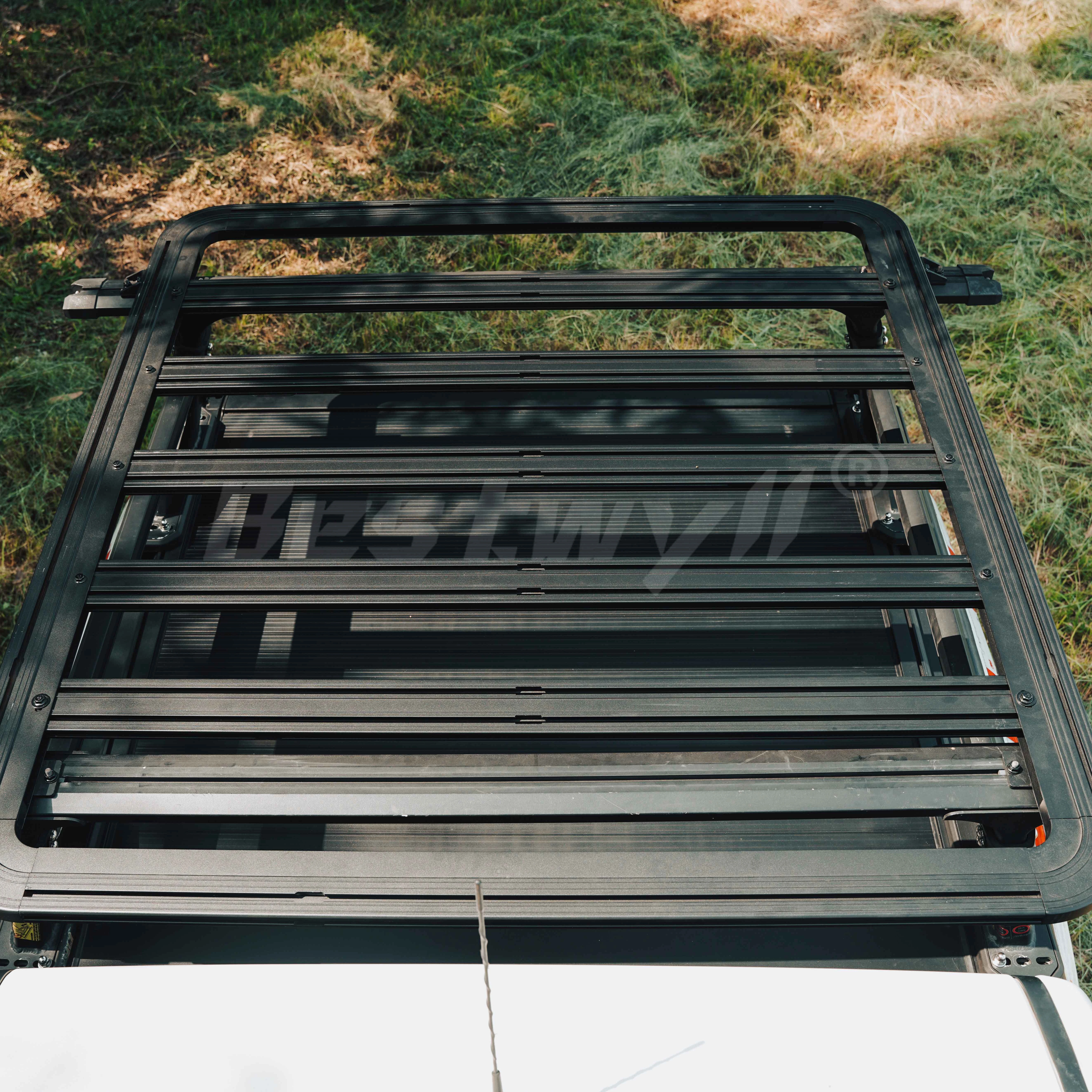 BESTWYLL Universal 4X4 Heavy Duty Load Up Pickup Adventure Aluminum Car Top Luggage Cargo Carrier Platform Basket Flat Roof Rack