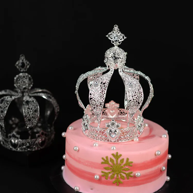 European style castle crown  crowns pageant big hollowed out bride wedding crown