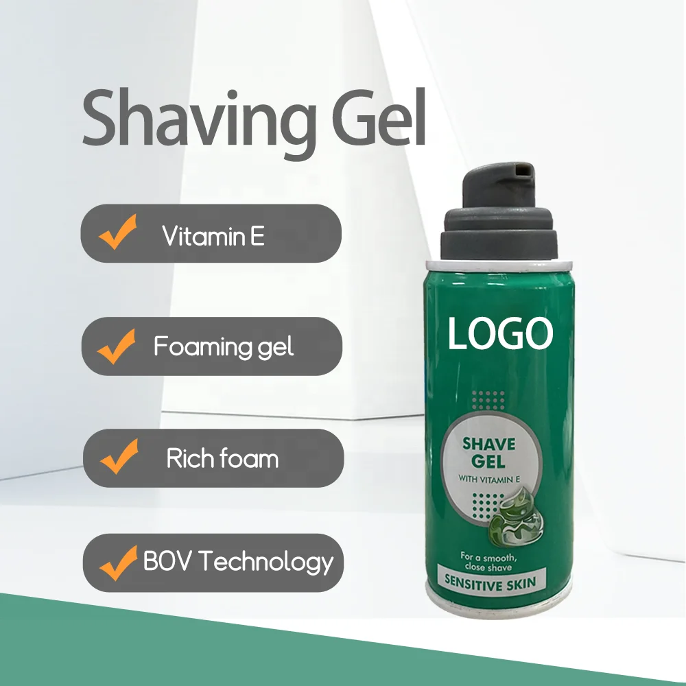 Moisturising Soothing Shaving Gel 200ml With Vitamin E Foam OEM ODE Custom Cosmetics Factory Supplier