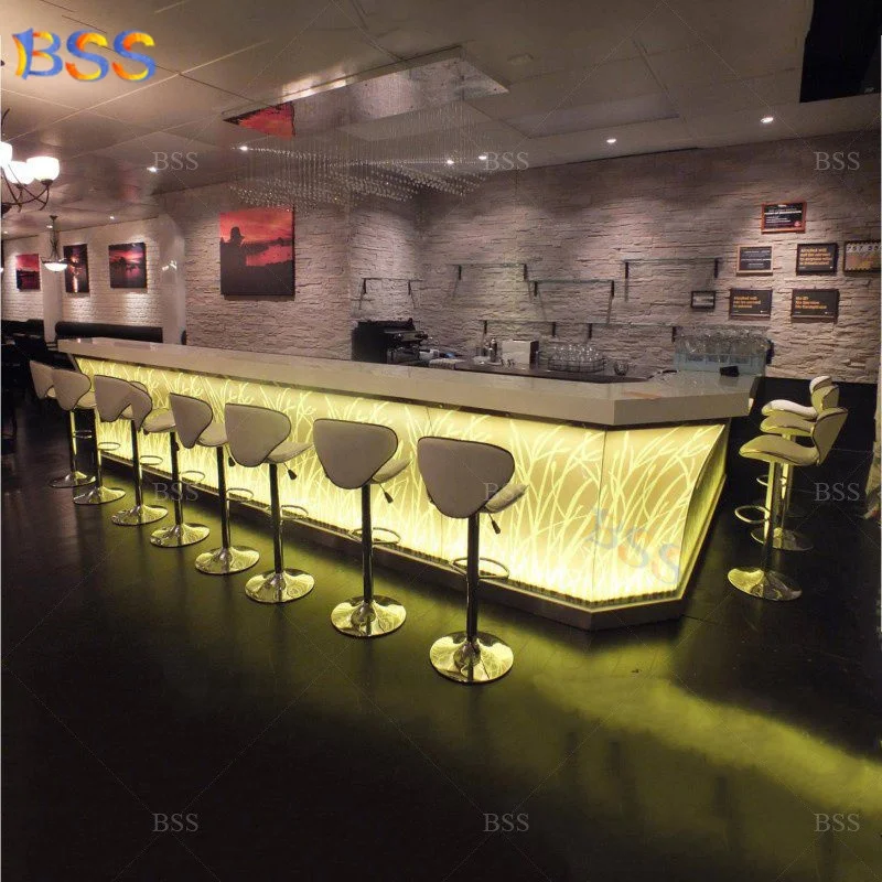 Small Restaurant Furniture Cash Counter Modern Design Fancy Gloss White Marble Top L Shape Restaurant Cash Counter With Light