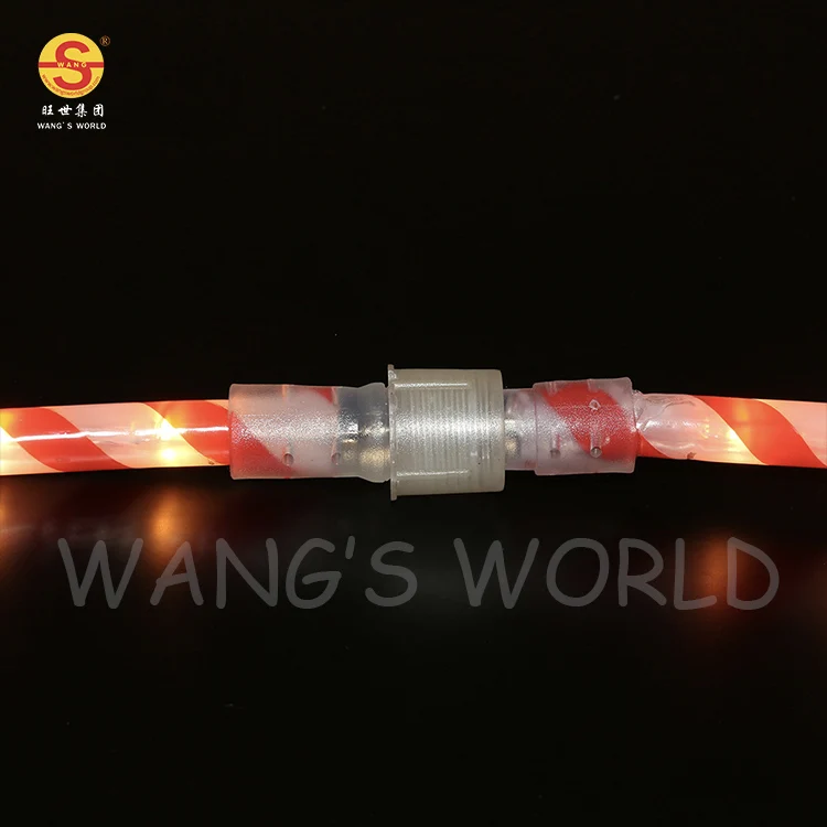 2024 new 20ft IP65 Waterproof Outdoor pathway decoration Christmas candy cane  rope lights