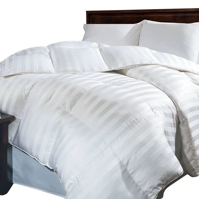 Роскошное Одеяло из 100% органического хлопка с Дамасским узором в полоску пододеяльник наполнителем и перьями большого размера на заказ для