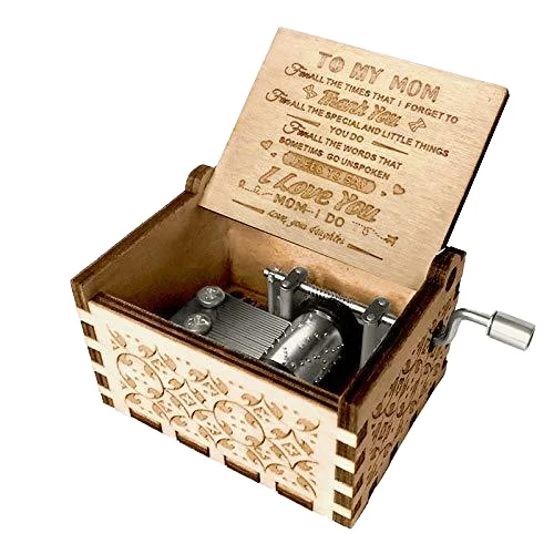 48 Designs To Mother Gift Rectangular Music Box Wholesale Custom Wooden Mini Hand Crank Music Box