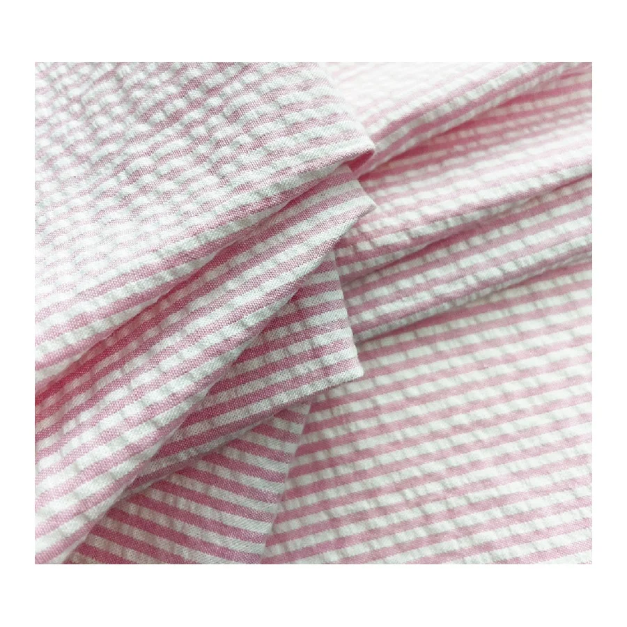 Casual wear must have spring summer 145g woven stretch cotton Seersucker fabric for short