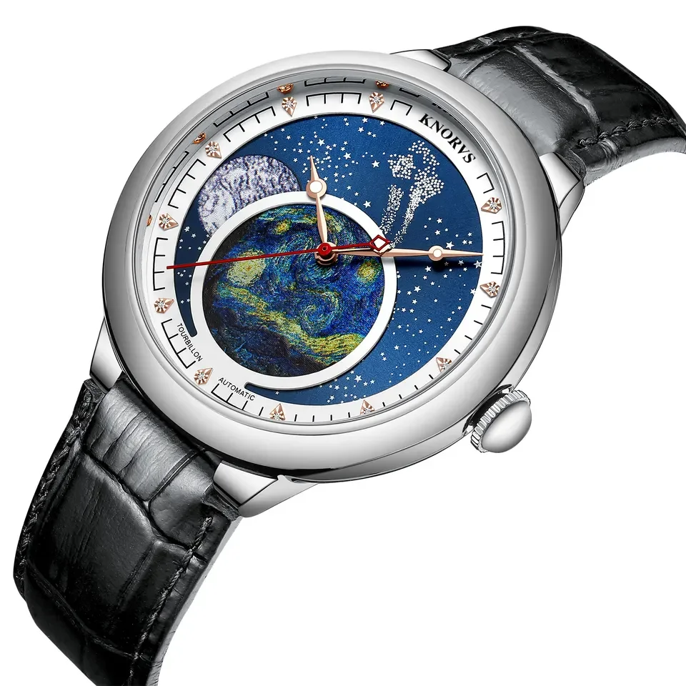 Factory OEM Minimalist Wrist Watch Luxury Sport Stainless Steel Mens Watches Tourbillon Automatic mechanical watch