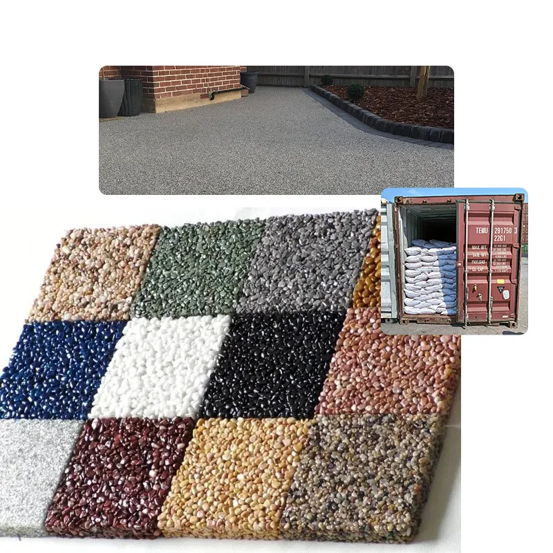 Resin Bound Surfacing Self-leveling Epoxy Resin Flooring Floor Gravel Resin Stones for Concrete Floor Outdoor Use