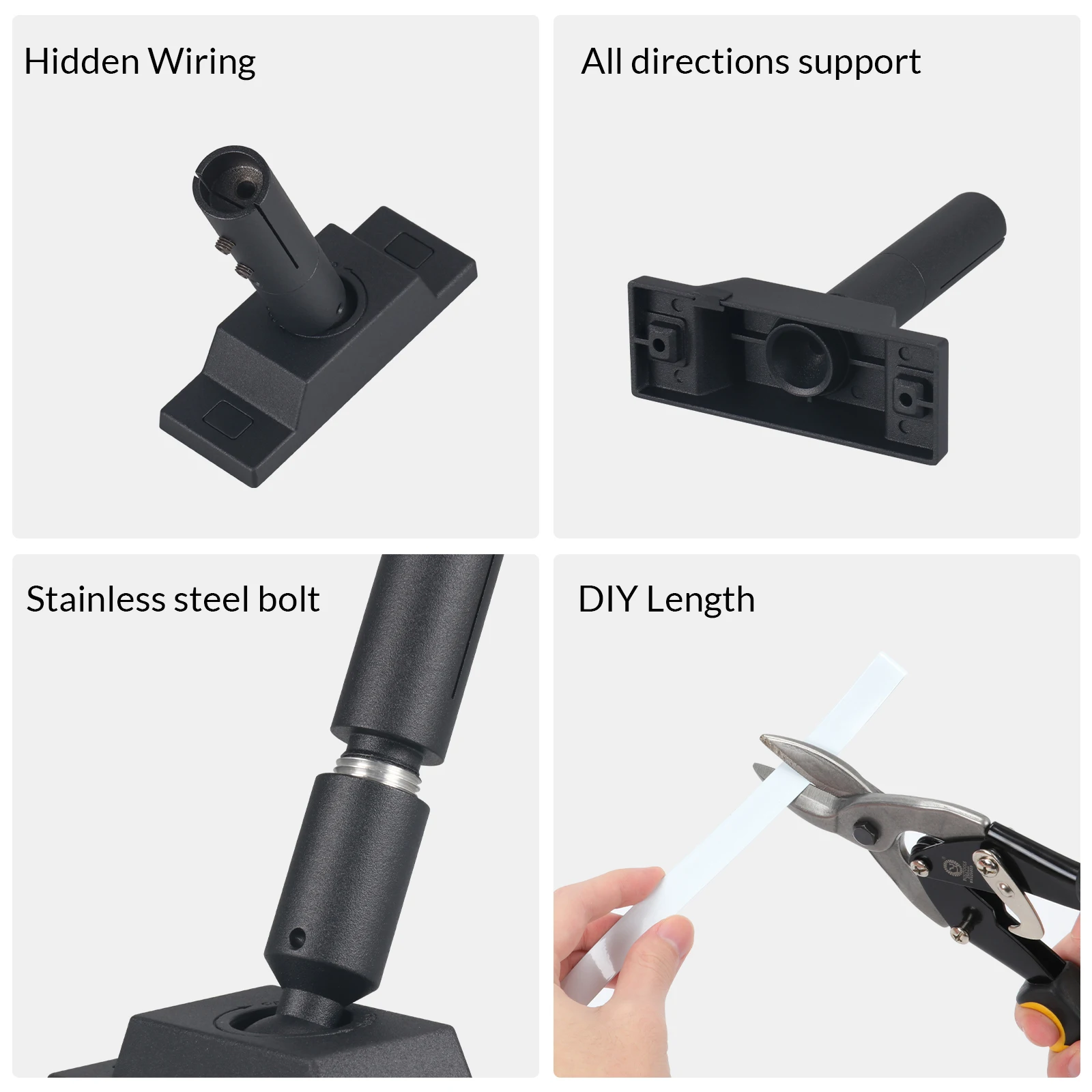 Hidden Wiring Black White Wall Washer Cob Led Strip Profile Stainless Steel Suspended Led Skyline Linear Light