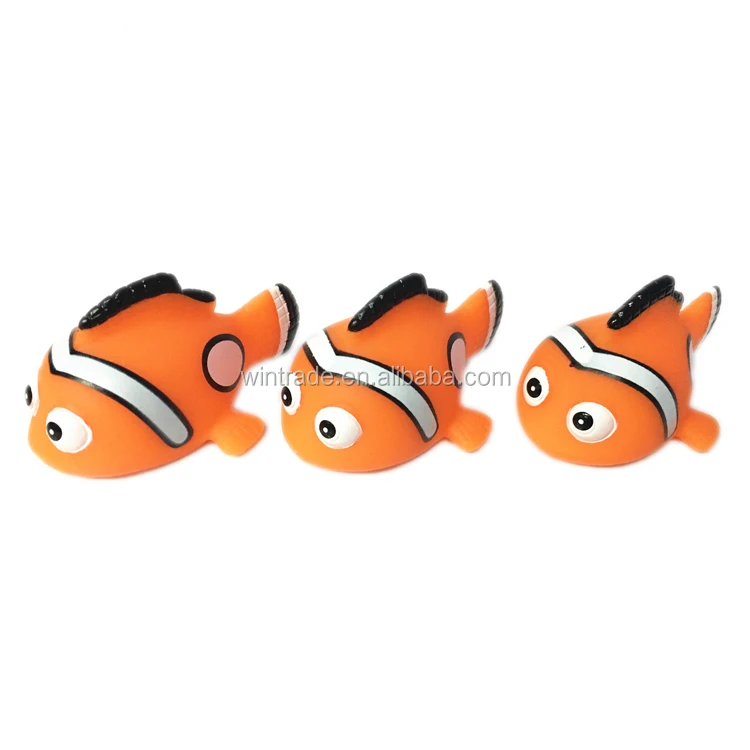 Kids Bathing Water Splashing Rubber Nemo Fish For Squirt Bath Toy