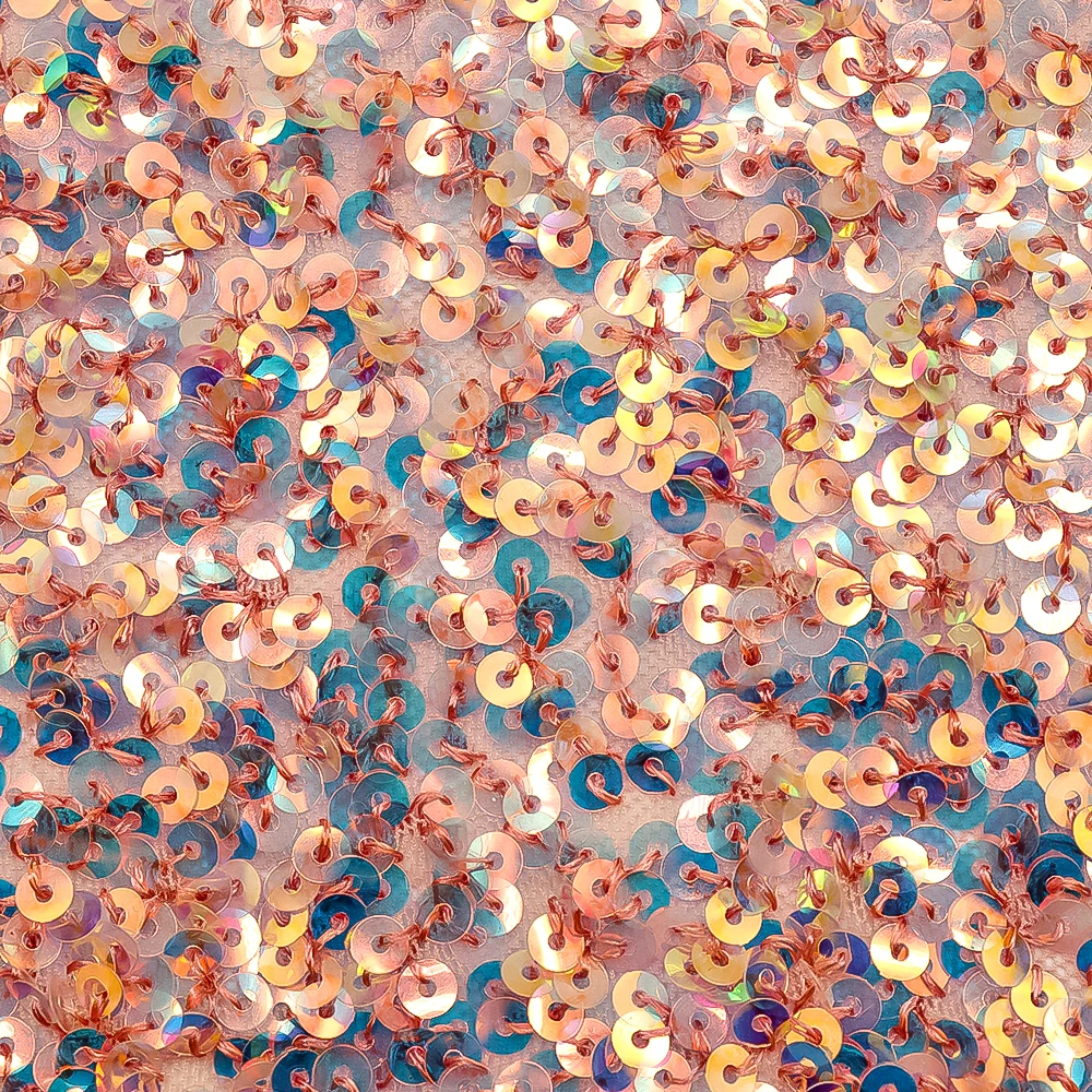 Hot Selling Sequin Embroidery Fabric Polyester Spandex Tulle Mesh Sequin Fabric For Wedding Dress