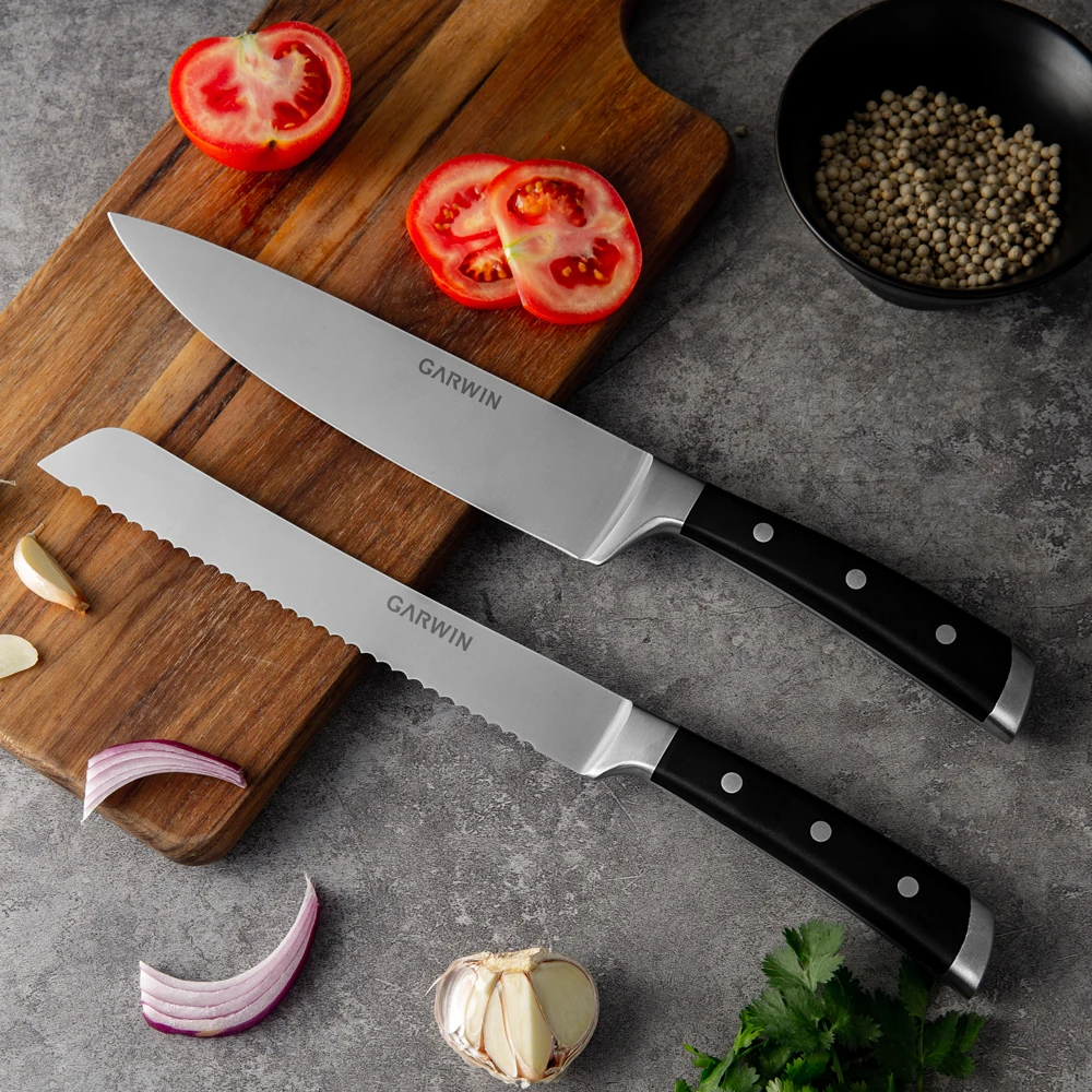 Garwin Hot Sale 5Cr15MoV Stainless Steel Kitchen Knife Ergonomic Chef Knife Set with ABS Handle