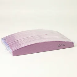 Bulk Own Branded Large Half Moon Purple Personalized 100/100 Private Label Professional Custom Nail Files 100/180 with Logo