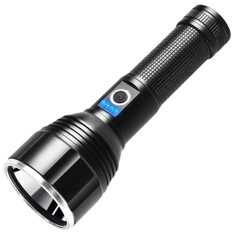 Hot Selling Multi-function tactical USB Led Flashlight High Power  Rechargeable Search Torch Light Luminous USB Aluminum