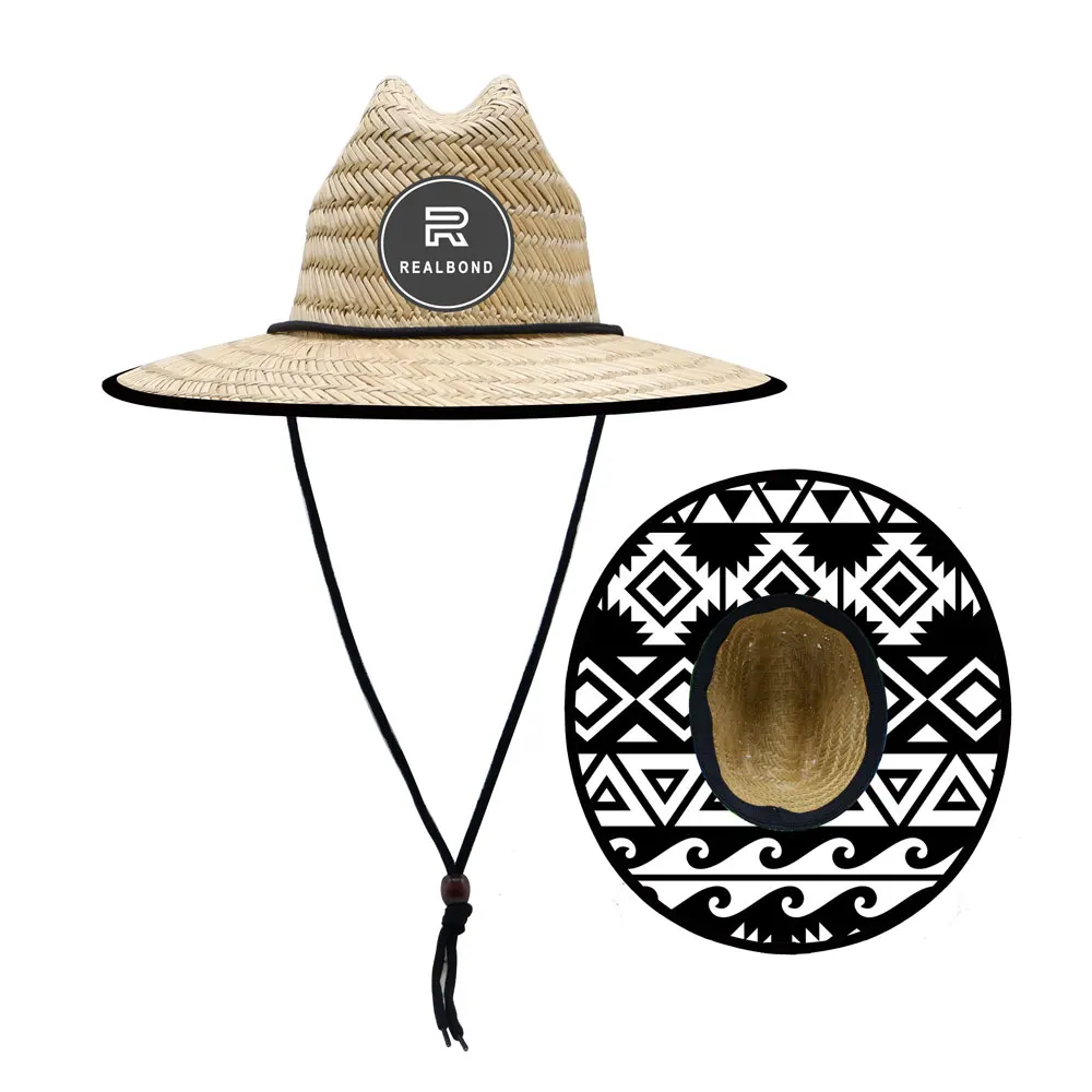 Sombrero playero летняя уличная Солнцезащитная Этническая Регулируемая соломенная шляпа спасателя
