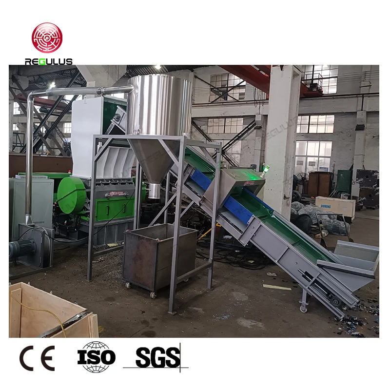 Regulus PP Bottles Woven Bags Bulk Bags Rubber Reusing Crushing Equipment Grinding Machine Granulator Plastic Recycling Crusher