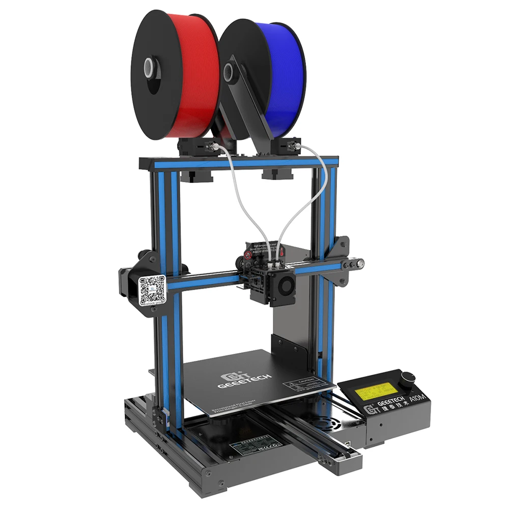 Geeetech A10M 2 in 1 out Mix Color 3D Printer Fast Assembly Impresora 3D Prusa I3 Structure Provide 3D Printing Machines