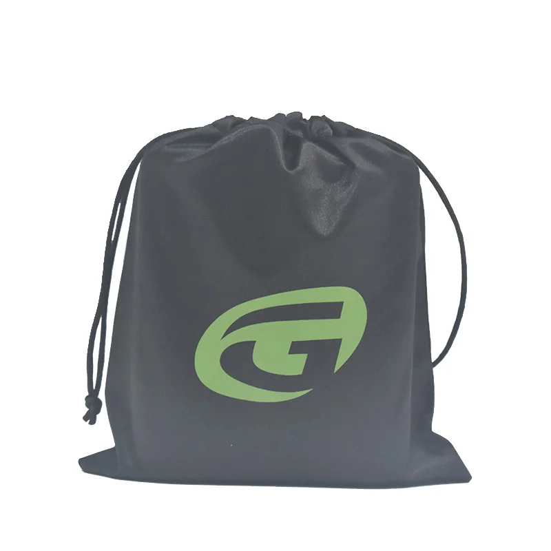 Recyclable Biodegrada Custom Logo Printed Silk Satin Dust Bags For Cloth And Handbag Luxury Gift Drawstring Bags