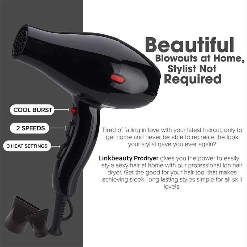 Professional 2000w hair dryer usa Ionic hair dryer professional AC motor  electric commercial hair blow dryer 110v
