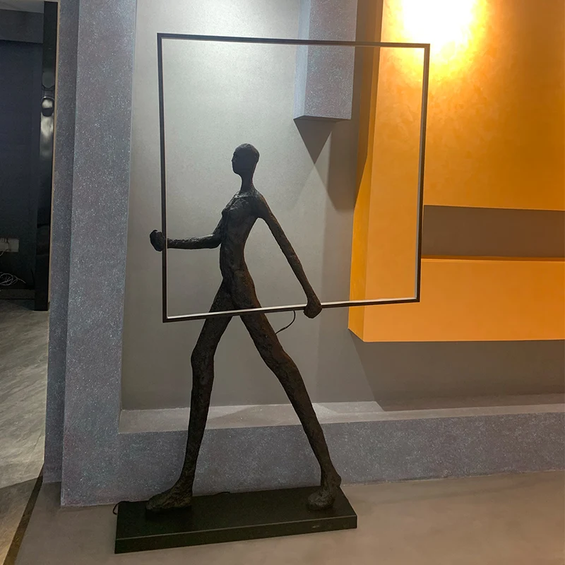Лампа-статуя человеческого тела украшение для отеля большая художественная лампа гостиной