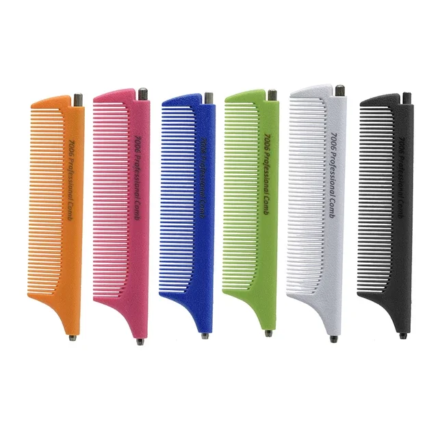 Stainless steel needle hair dye comb thin tooth cutting comb for hairdresser telescopic tail combs
