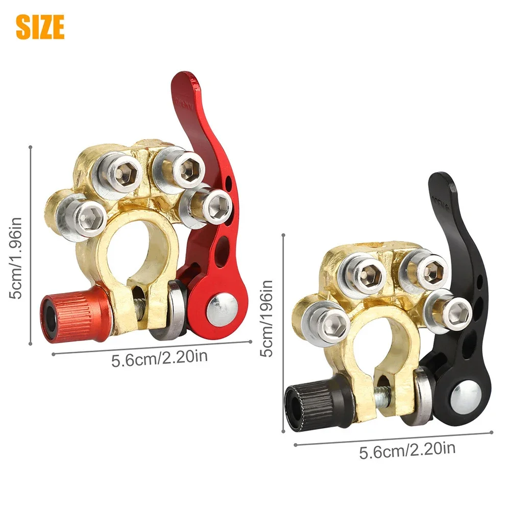 Car Battery Terminal Connectors  1 pair Quick Release Disconnect Battery Terminals Positive Negative Battery Cable Ends for Cars