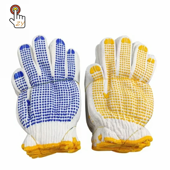 Противоскользящие строительные перчатки, строительные материалы, оборудование для обеспечения безопасности, пластиковые хлопчатобумажные перчатки для рук