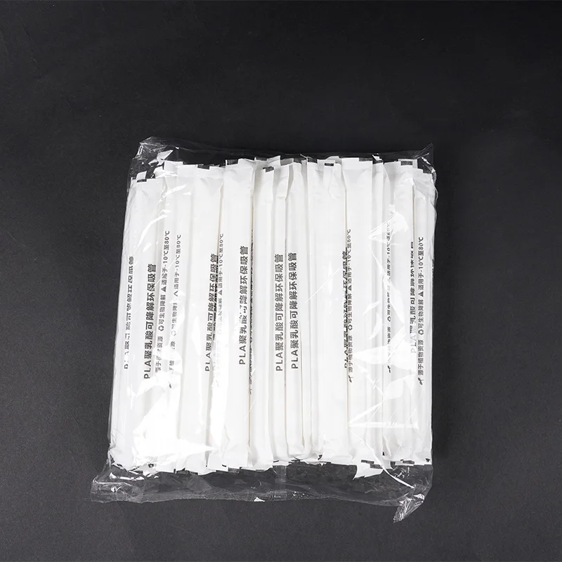 Новые разлагаемые одноразовые соломенные Индивидуальные Упаковочные соломинки для питья