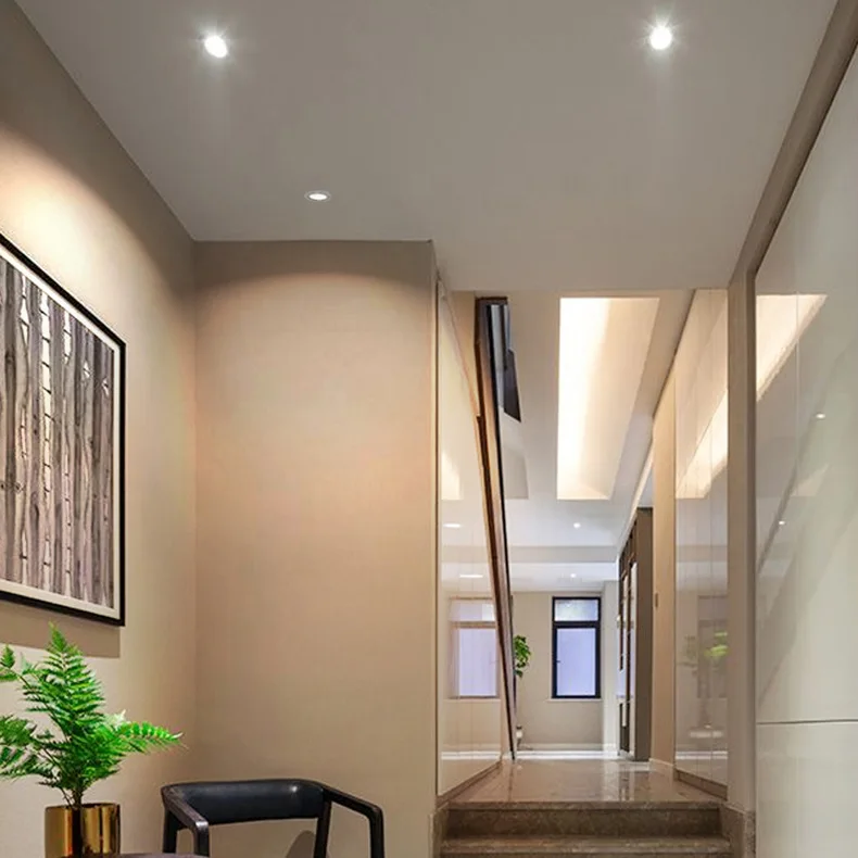 Stinytech Mini LED Ceiling Spotlight 7W 200V 240V Recessed Downlight For Room Kitchen Bar 2700K 3000K 4000K Indoor Luminous Body