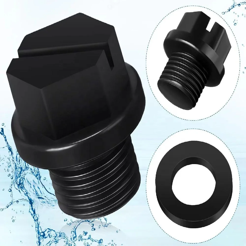 ECX270861 Pressure Gauge Replacement Drain Cap Pool Pump Pipe Plug with Gasket Compatible with Hayward Sand Filter