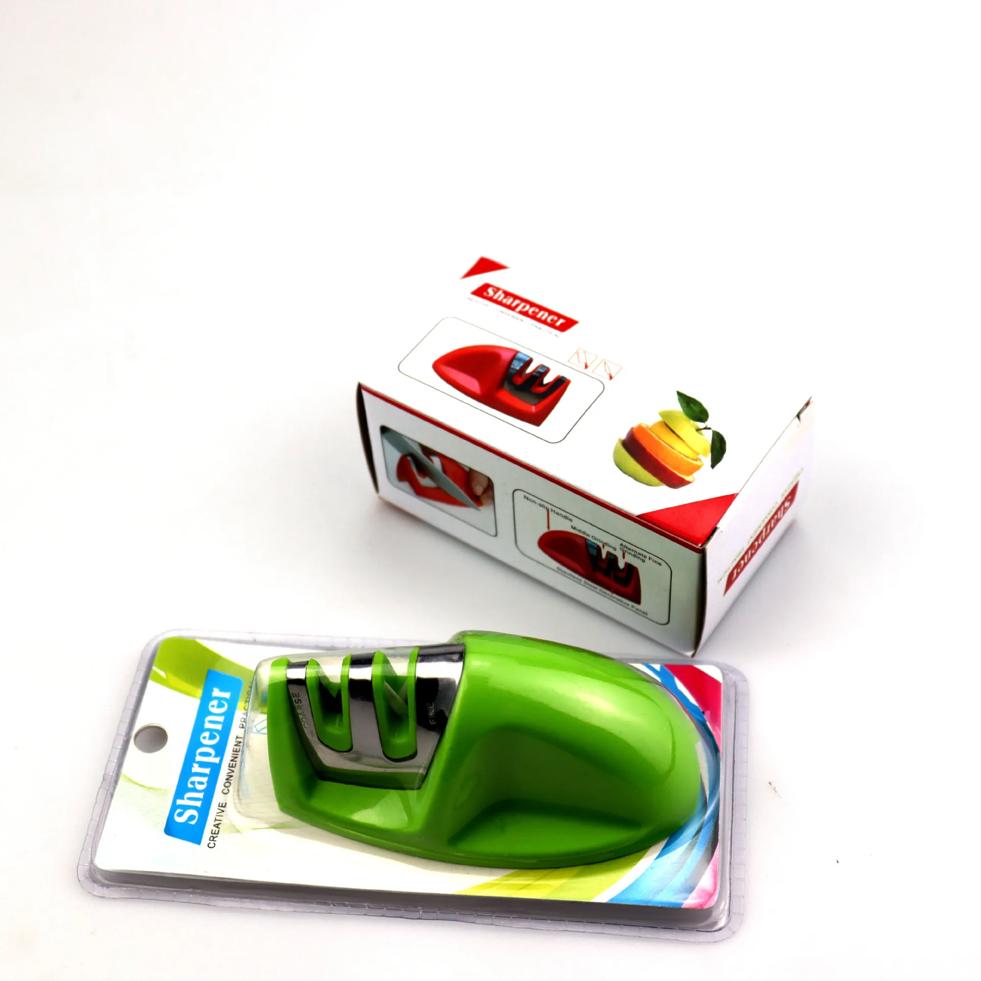 Kitchen tool kitchen knife sharpener durable manual sharpener KitchenIQ 50009 Edge Grip 2-Stage Knife Sharpener, Black