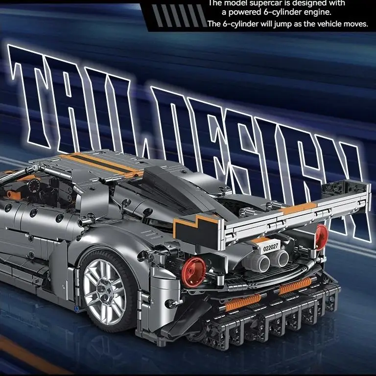 Mork 022027-1 Technical 2022 GT 42154 Super Sport Car Model 2828pcs DIY Bricks Educational Puzzle Toys Building Blocks Sets