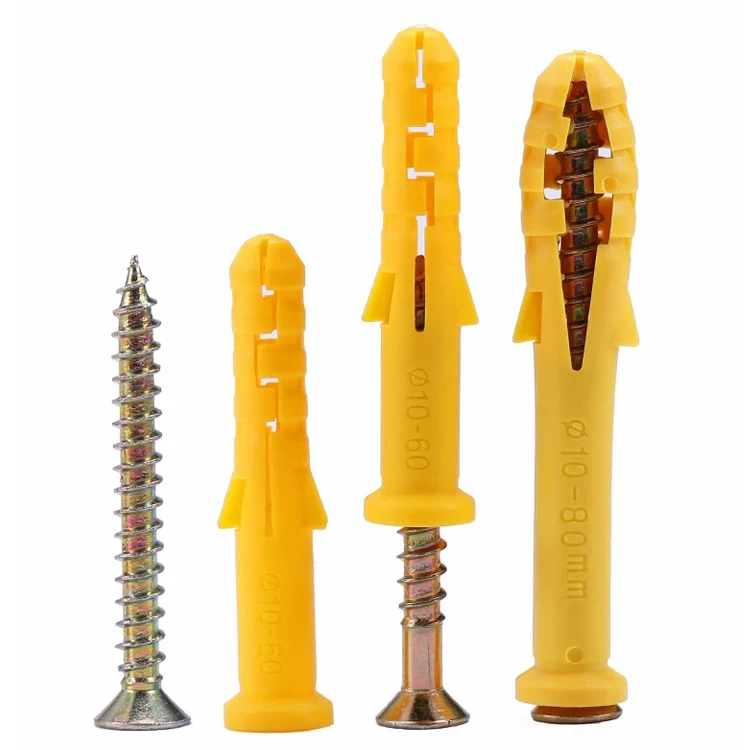 Wall Plug/Plastic Anchor Bolt/Nylon Hammer Fixing Anchor with Screw Chipboard Screw Plug Anchor Plastic Nylon Expansion Screw