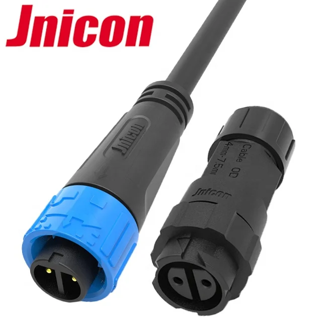 Jnicon M16 push locking 2 pin auto waterproof connector