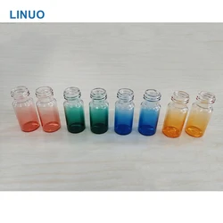 Factory! LINUO pharmaceutical packaging 2ml 5ml 10ml amber clear bottle empty glass injection vial with rubber and aluminum caps