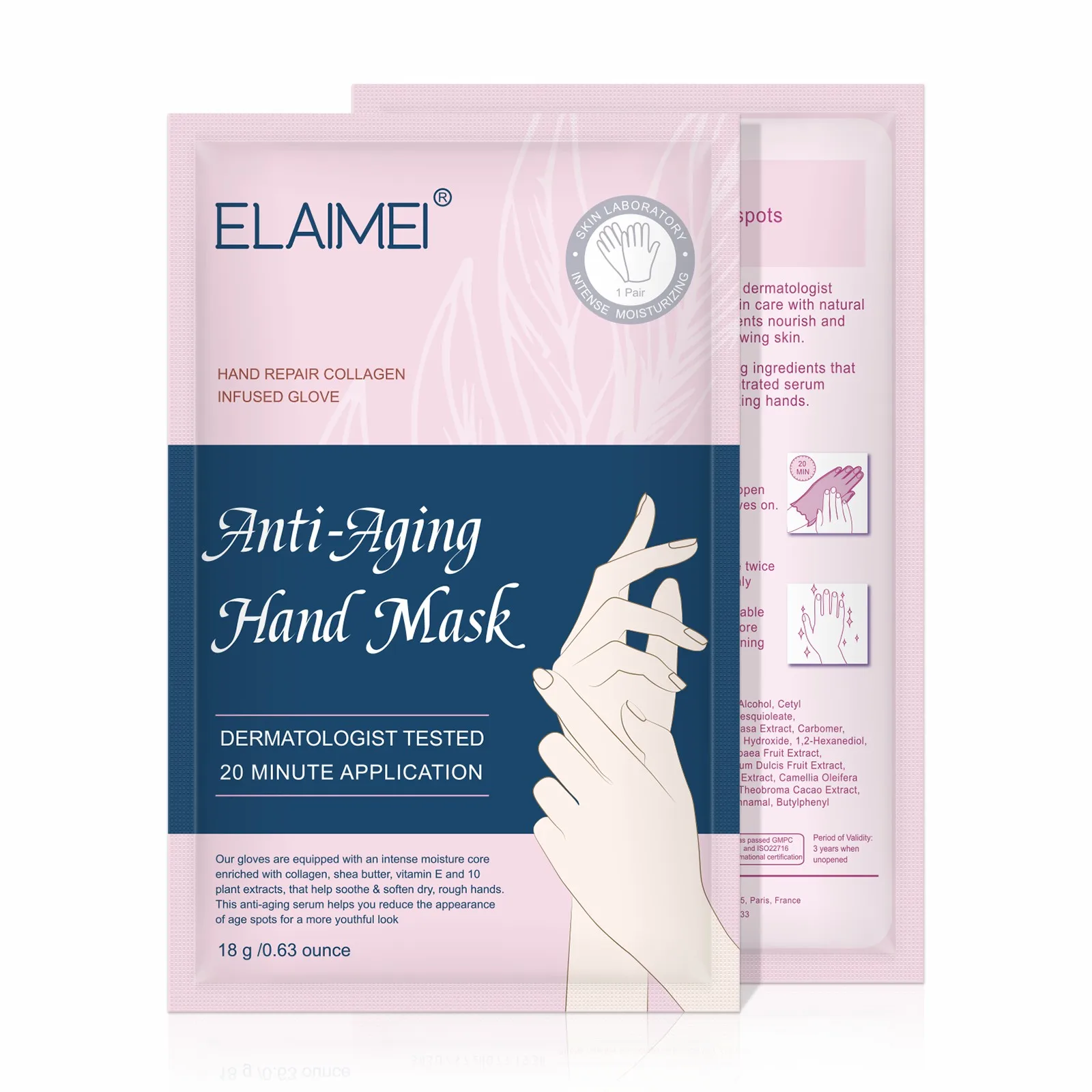 Moisturizing Nourishing Exfoliating Collagen Infused Gloves And Mask