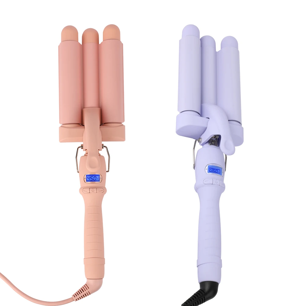 Brand new superior quality hair styling tools ceramics curling iron Deep wave household Professional 3 barrel curler iron