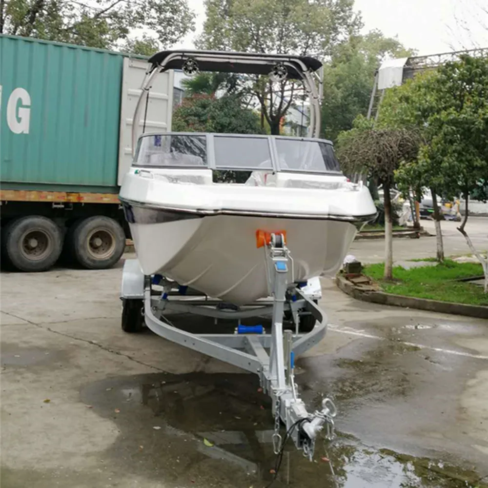 5.8m length bow rider sport boat fiberglass for commercial use or resell or family use
