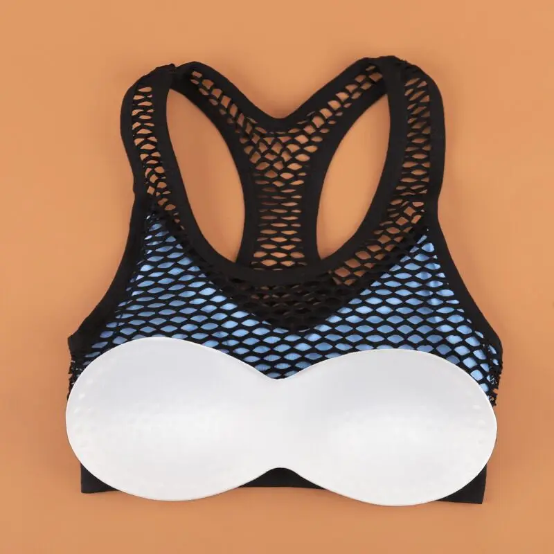 Сетчатый спортивный бюстгальтер с вырезами, спортивный топ, бесшовные бюстгальтеры для фитнеса и йоги, женский топ для тренажерного зала, мягкий жилет для бега, ударопрочный укороченный топ пуш-ап