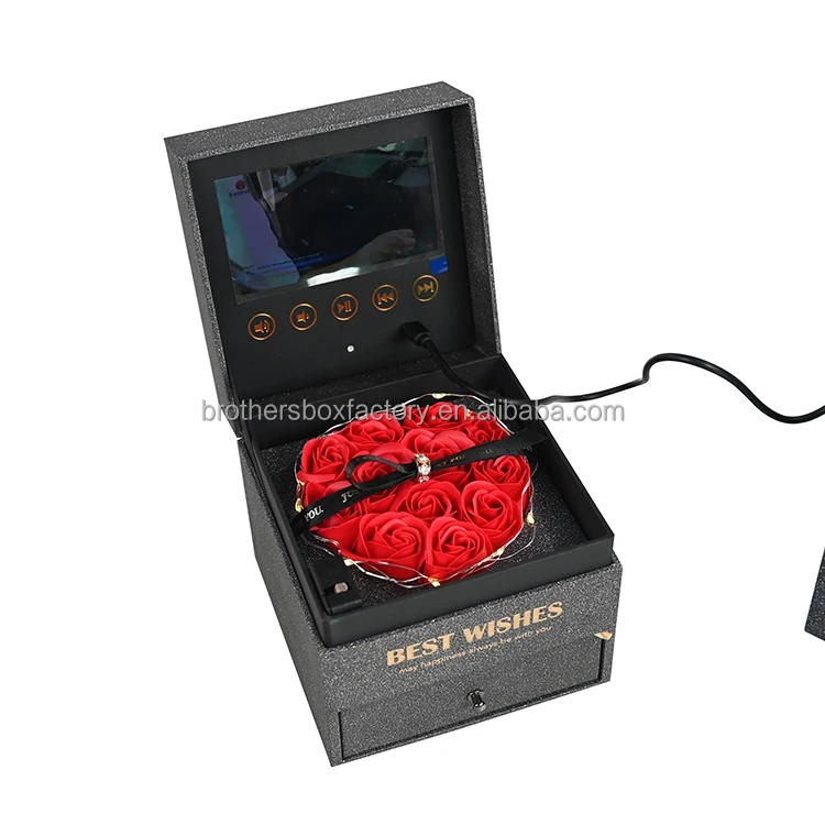 7 Inch Small Lcd Screen Video Brochure Gift Packaging Box Lcd Luxurious