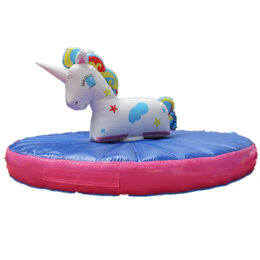Interactive Unicorn and bull Riding Game Inflatable Rope Pulling Unicorn Rodeo Bull Games