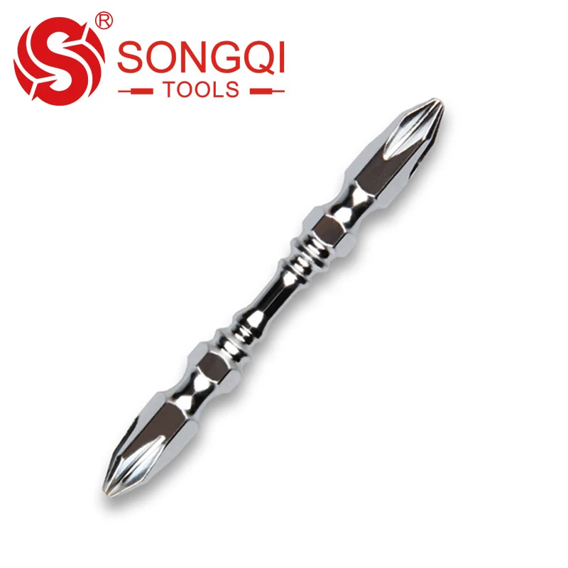 65mm Long Screwdriver Bit Dual Ended Ph2 Hex Shank Screw Driver Bits for Metal