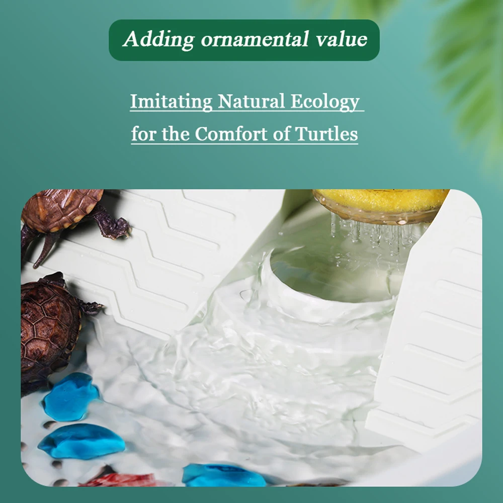 Sunsun Ecological Durable Turtle Tank Kit Tortoise Habitat Aquarium Plastic Aquatic Turtle Tank Set