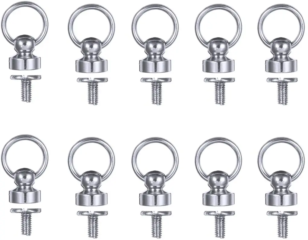 Button Studs Rivets O-Ring Head Button Stud Screwback with Screw for DIY Art Leather Craft Belt Purse Handbag