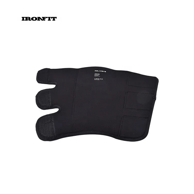 Black 5mm Neoprene Weightlifting Custom Adjustable Calf Sleeve