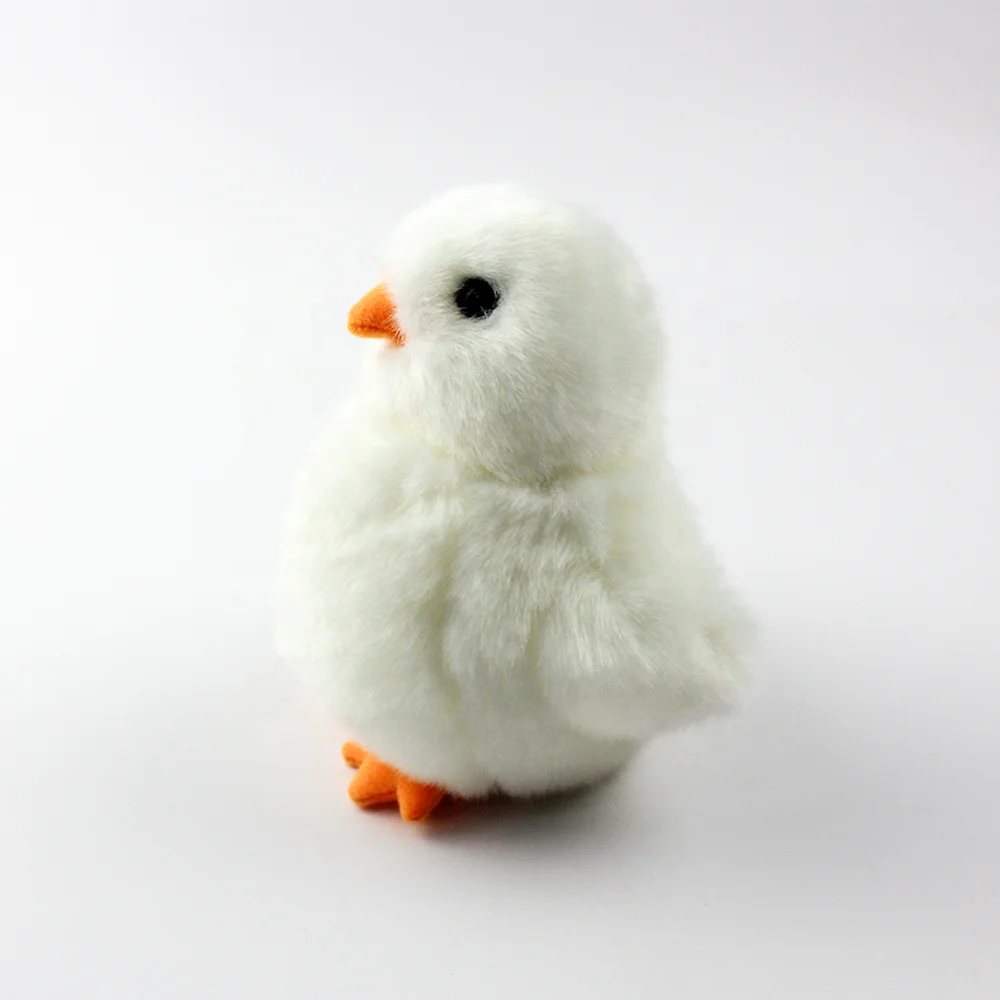 Wholesale Furry Realistic White Chicken Plush Toys Stuffed Animal Gifts for Kids